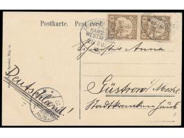 Stempel Deutsche Seepost &nbsp;Linie Hamburg - Westafrika VI. &nbsp;25.3.07, &nbsp;Dampfer Gertrud Woermann, &nbsp;Frankatur 