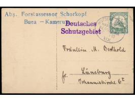Stempel Deutsche Seepost &nbsp;Linie Hamburg - Westafrika XLV. &nbsp;...1910 und L2 &nbsp;Deutsches Schutzgebiet &nbsp;auf Fo