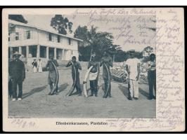 Stempel Deutsche Seepost  Linie Hamburg - Westafrika XLV.  17.8.11,  Dampfer Eleonore Woermann in Victoria,  auf Ansichtskart