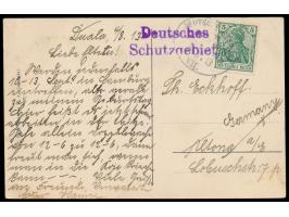 Stempel Deutsche Seepost  Linie Hamburg - Westafrika VII.  5.8.13, Dampfer Hans Woermann, mit L2  Deutsches Schutzgebiet  auf