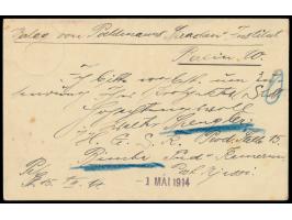 Stempel  Njassi  9.3.14 auf Ganzsache nach Berlin, Absender ist Walter Spengler in Bimba, Süd-Kamerun, Bedarf
