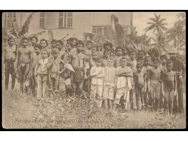 Ansichtskarte  Missionsschule, Insel Jap,  ungebraucht, ca. 1909
