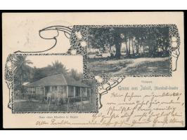 Stempel  MSP No. 8  26.9.10,  S.M.S. Cormoran,  während einer Rundreise im deutschen Schutzgebiet in Kusaie, zwei etwas verwa