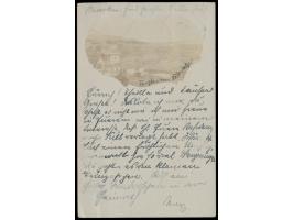 Aushilfsausgabe &nbsp;5 Pfg. auf 10 Pf. im senkrechten Paar (angetrennt), obere Marke Type 1, untere Marke Type 2, auf Foto-A