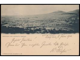 Ansichtskarte  Baracken und Lazareth Tsingtau,  Verlag Fay, Frankfurt/M., Mitläufer-Frankatur DP China 5 Pf., Stempel  Tsingt