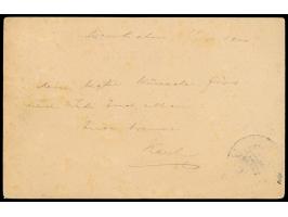 großer Stempel  Kiautschou  13.11.00 auf Feldpost-Vordruckkarte mit Deutsche Post in China 5 Pf. nach Hildesheim, als Entwert