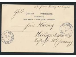 Ansichtskarte  Blick auf Tsingtau von der Salut Batterie aus.,  Verlag von Otto Rose, Tsingtau, Stempel  Tsingtau  3.12.00, F