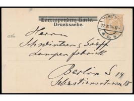 Privatganzsache 3 H. (Torbogenmuster) als Drucksachenkarte mit rückseitigem Bild  "L Seiler´s Hotel Kronprinz Wien II, Asperg