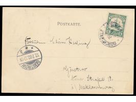 Ansichtskarte  "Nach zweimonatiger Gefangenschaft in Kiautschou",  Frankatur 5 Pf., Stempel  Tsingtau  3.6.02, nach Güstrow, 