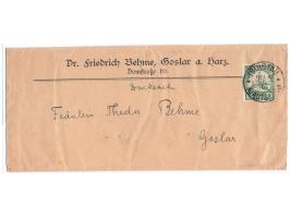 Einzelfrankatur 5 Pf. auf  Streifband  2. Gewicht (51 bis 100 g)   nach Goslar, Stempel  Tsingtau  28.6.03, Bedarf
