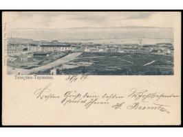 Ansichtskarte  Tsingtau-Tapautau  (Panorama), Verlag Max Haasenritter, Tsingtau, Frankatur 5 Pf., Stempel Tsingtau 10.2.04, n