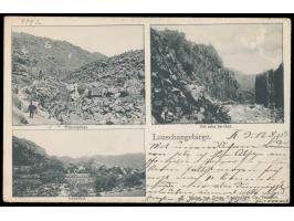 Bahnpoststempel &nbsp;Tsingtau - Tsinanfu Zug 2 &nbsp;(Type I a, Aushilfszahl 2) 2.8.05 auf Dreibild-Ansichtskarte Lauschange