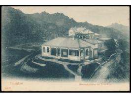 Stempel  Syfang / Kiautschou  27.12.06 auf Ansichtskarte Genesungsheim im Lauschan, Verlag von E. Wagner, Tsingtau, Frankatur