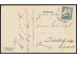 Ansichtskarte  Mecklenburghaus im Lauschan,  Verlag Adolf Haupt, Tsingtau, Frankatur 2 C., Gitterstempel Tsingtau 23.8.12, na