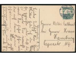 Ansichtskarte  Tsingtau - Irenestraße,  Verlag F. Oertel, Tsingtau, Frankatur 2 C., Stempel Tsingtau c 9.7.13, nach Hamburg
