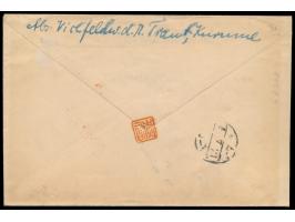 Kurume,  Einschreibbrief aus dem Lager mit Poststempel Kurume 19.7.1915 nach Kobe, violetter Lagerstempel E.Z. (laut Seitz hi