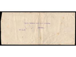 Kurume, &nbsp;langformatiger &nbsp;Wertbriefumschlag &nbsp;an Vermessungsgast Karl Ahlborn im &nbsp;Kriegsgefangenenlager Kur