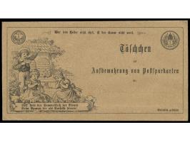 Täschchen zur Aufbewahrung von Postsparkarten  mit dekorativer Grafik, sehr gute ungebrauchte Erhaltung
