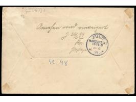 2 x 10 Pf. und 20 Pf. auf  Einschreibbrief  von  Prenzlau  26.3.99 an die Kaiserliche Postagentur Jaluit, rückseitig handschr