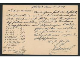 Ganzsache 5 Pf. mit Stempel  Jaluit  28.2.07 nach Hamburg, Ankunftstempel 22.5.07, Mitteilung über den Versand von 33 Einschr