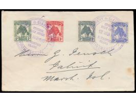 Gilbert &amp; Ellice Islands &nbsp;1/2 d. - 2 1/2 d. (kompletter Satz) auf Brief mit violettem Stempel General Post Office 12