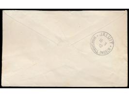 Gilbert &amp; Ellice Islands &nbsp;1/2 d. - 2 1/2 d. (kompletter Satz) auf Brief mit violettem Stempel General Post Office 12