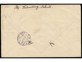 30 Pf. auf  Einschreibbrief  mit Stempel  Jaluit  22.9.13 nach Erfurt, R-Zettel Einfeldt Nr. 11, Ankunftstempel 18.11.13, Abs