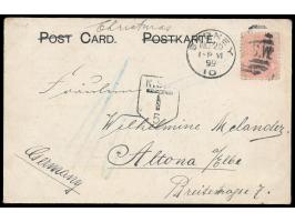 Litho-Ansichtskarte "Fröhliche Weihnachten und ein glückliches neues Jahrhundert" mit Gedichtvers "Deutsche Wacht auf Samoa",