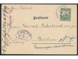 Ansichtskarte  Fluss-Scenerie,  Verlag Luxemburger graphische Kunstanstalt, Franz Schmitt, Luxemburg, Frankatur 5 Pf., Stempe