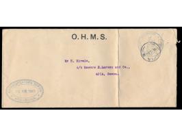 Neuseeländische Besetzung:  Dienstbriefumschlag "O.H.M.S." (Format 22,8 x 10.3 cm), Absenderstempel "Administrator´s Office A