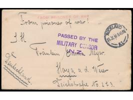 Brief aus dem neuseeländischen &nbsp;Kriegsgefangenenlager Motuihi &nbsp;nach Deutschland, Stempel &nbsp;Auckland &nbsp;23.6.