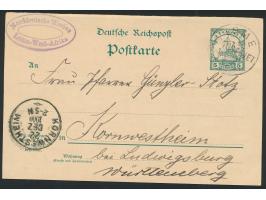 Ganzsachen-Frageteil mit Stempel  Lome  3.12.00 nach Kornwestheim, vorderseitig ovaler Absenderstempel und rückseitig L2  Nor