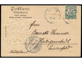 Ansichtskarte mit &nbsp;Prägedruck-Wappen &nbsp;und Bild &nbsp;Kaiserl. Bezirksamt Lome, &nbsp;Verlag Gebrüder Metz, Tübingen