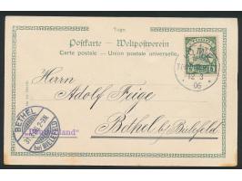 Ansichtskarte  Lome - Marktplatz,  Verlag v. Albert Aust Hamburg, Frankatur 5 Pf., Stempel  Lome  12.3.06, Ankunftstempel Bet