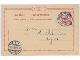 Stempel  Port Seguro  3.7.06, frühes Datum nach Eröffnung der Postagentur (1.7.06), auf Ganzsache 10 Pf. nach Erfurt, Ankunft