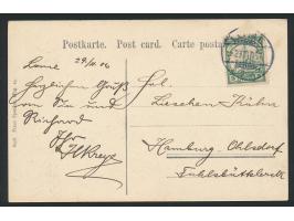 kolorierte Ansichtskarte  Johann Albrecht Platz in Lome,  Verlag Franz Spenker, Hbg. 19, Frankatur 5 Pf., Gitterstempel  Lome