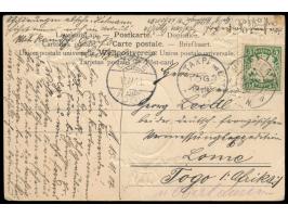 Bayern 5 Pf. auf Postkarte mit Stempel München 16.11.08 an Feldwebel Georg Leidl "die der  deutsch-französischen Vermessungse