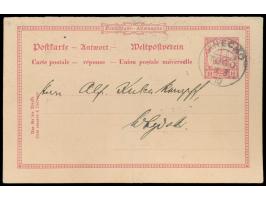 Ganzsachen-Antwortteil 10 Pf. mit Stempel &nbsp;Anecho &nbsp;9.3.10 nach Wydah / Dahomey, rückseitig hektografierter Text der