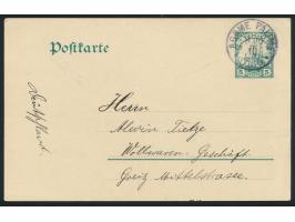 Ganzsache 5 Pf. mit Stempel &nbsp;Agome Palime &nbsp;8.10.10 nach Greiz, geschrieben in &nbsp;Amedzowhe &nbsp;von einem afrik