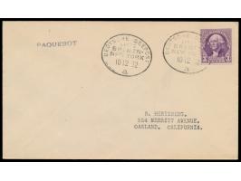 Linie Bremen - New York,  Lot von 5 Belegen, unterschiedliche Unterscheidungsbuchstaben: UB a (10.12.32 USA-Frankatur), b (14