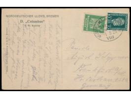 Deutsch-Amerikanische Seepost Bremen - New York: &nbsp;Lot von 12 Belegen mit sauberen Abschlägen: III (9.11.93), IV (22.5.94