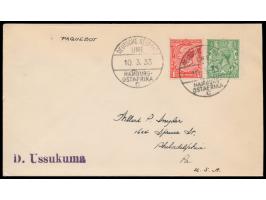 Linie Hamburg - Ostafrika,  Lot von 10 Belegen mit verschiedenen Seepoststempeln: Ovalstempel Deutsche Seepost  Ost-Afrika-Li