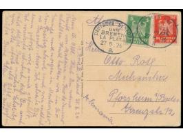 Linie Bremen - La Plata,  Lot von 10 Belegen, unterschiedliche Unterscheidungsbuchstaben: UB a (27.8.26), b (13.11.24, 6.8.33