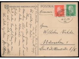 Linie Hamburg - Südamerika:  Lot von 9 Belegen mit sauberen Stempelabschlägen: I. (10.10.99), IV. (3.10.06), VII. (14.12.29),