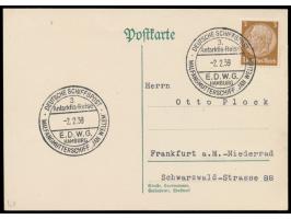 1939: 5 Stempel-Beschaffungskarten mit 3 Pf.-Frankaturen nach Frankfurt, alles verschiedene Stempel von Walfangschiffen: Walf