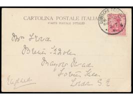 Ost-Asiatische Hauptlinie  (8) und  Ostasiatische-Linie  (3), Lot von 11 Belegen mit sauberen Abschlägen: OAHL UB b (26.8.00)