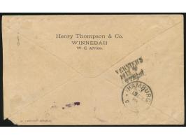 Brief mit rückseitigem Absendereindruck "Henry Thompson &amp; Co.  Winnebah  W.C. Africa" (Gold Coast) mit Leitvermerk "per C