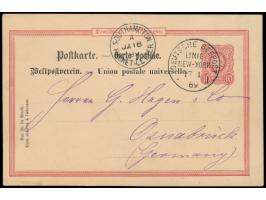 Stempel Deutsche Seepost  Linie New York i  17.1.89,  Dampfer Ems,  sehr frühes Stempeldatum (belegt ab 16.1.1889), vermutlic