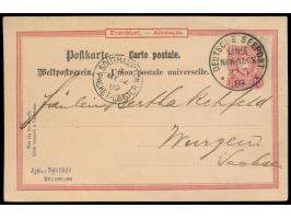 Stempel Deutsche Seepost  Linie New York a  22.5.89,  Dampfer Eider,  sehr frühes Stempeldatum (belegt ab 2.4.1889), auf Ganz