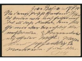 Stempel Deutsche Seepost  Linie Hamburg - Westafrika VIII.  14.4.98,  Dampfer Melita Bohlen,  auf besserer Dt. Reich-Ganzsach